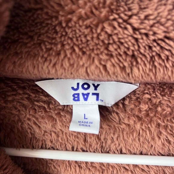 JoyLab Brown Sherpa Quarter Zip. Women’s Size Large - Picture 3 of 4